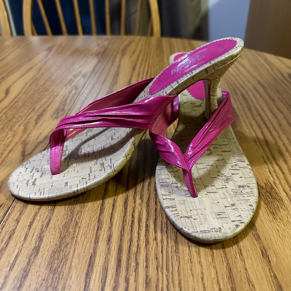 Vanity heeled thong sandals